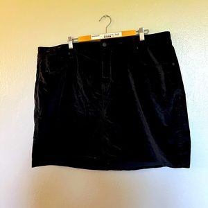 Black velvet skirt